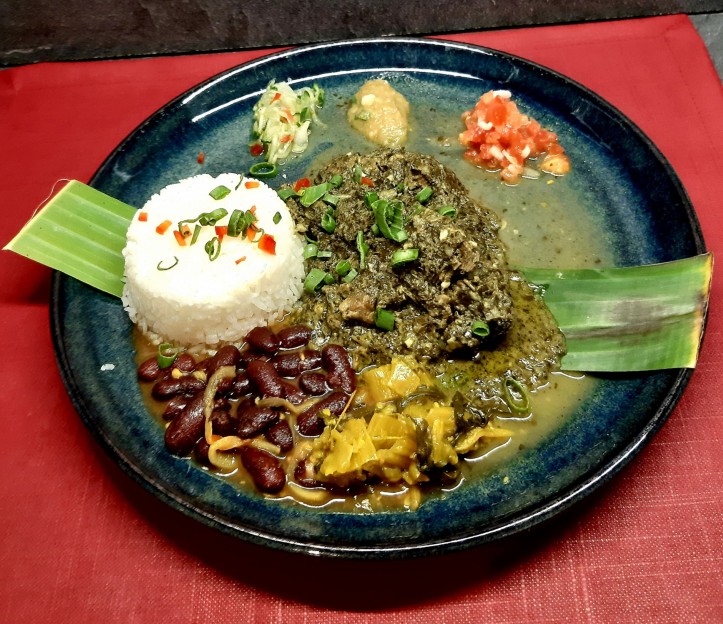 <h3 class='prettyPhoto-title'>BEEF MATABA</h3><br/><div> Beef prepared with bredes manioc coconut milk, garlic, onion. Served with grain and rougail rice </div>