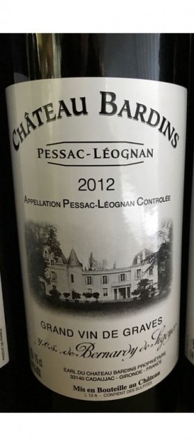 <h6 class='prettyPhoto-title'>Pessac-Leognan - Chateau Bardins 2012</h6>