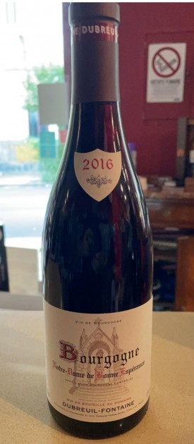 <h6 class='prettyPhoto-title'>Bourgogne Pinot Noir Dubreuil-Fontaine - Notre Dame de Bonne Espérance 2016</h6>