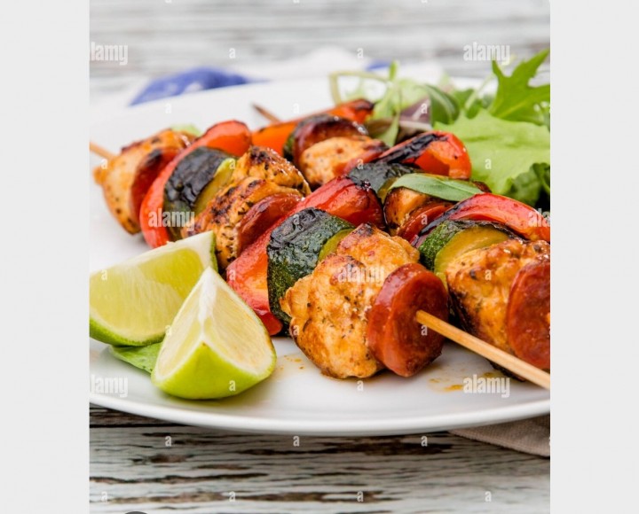 <h6 class='prettyPhoto-title'>Chicken and sausage shish kebab</h6>