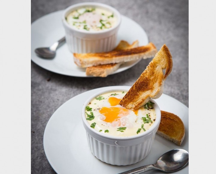 <h6 class='prettyPhoto-title'>French Baked Eggs ( OEUFS COCOTTE )</h6>