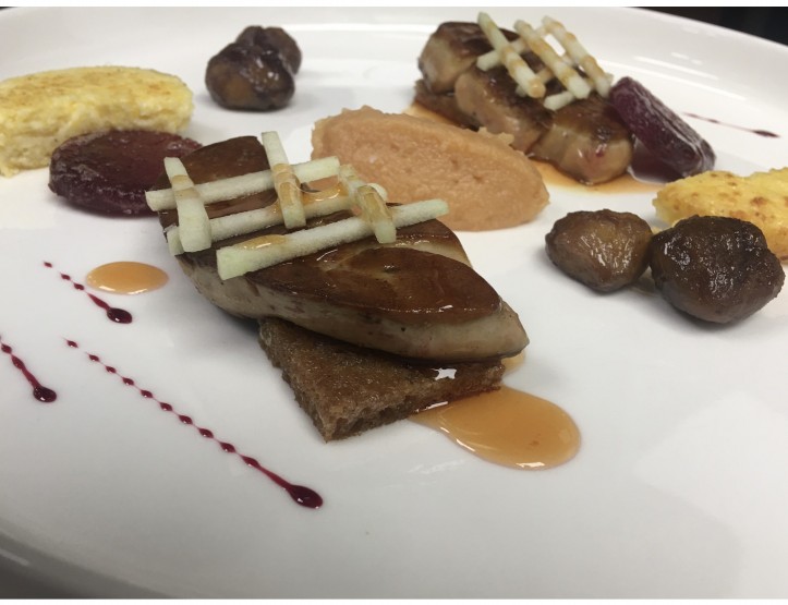 <h6 class='prettyPhoto-title'>Crispy fried duck foie gras escalopes</h6>