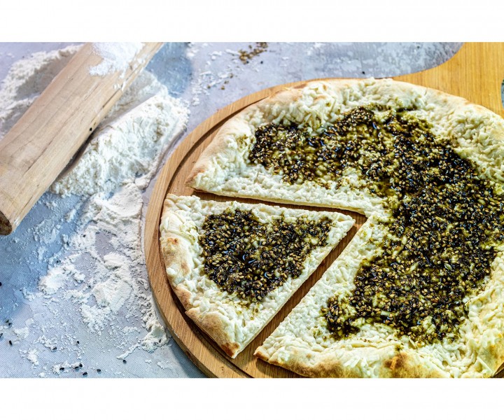 <h6 class='prettyPhoto-title'>Cheese with Zaatar Manoucheh </h6>