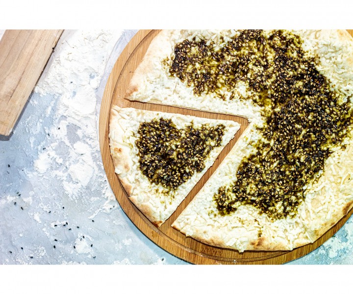 <h6 class='prettyPhoto-title'>Cheese with Zaatar Manoucheh </h6>