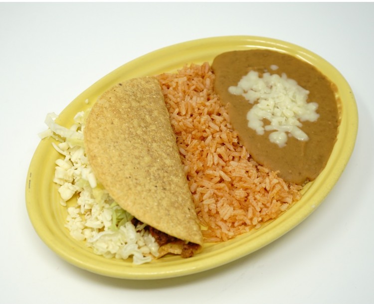 <h6 class='prettyPhoto-title'>One Taco, Rice & Beans</h6>