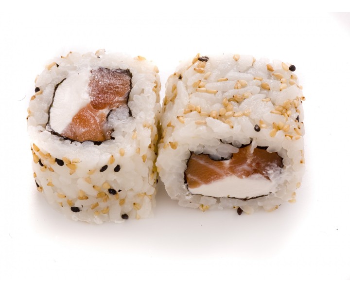 <h3 class='prettyPhoto-title'>California salmon cheese</h3><br/>Salmon and sesame exterior cheese 6 pieces