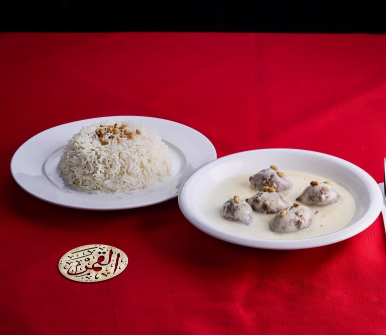 <h6 class='prettyPhoto-title'>KEBBEH LABNYA WITH WHITE RICE</h6>