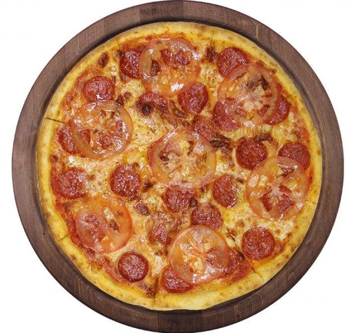 <h6 class='prettyPhoto-title'>Pizza "Pepperoni with tomato" 28cm / 11r; 32cm / 14.7r; 40cm / 23.5</h6>