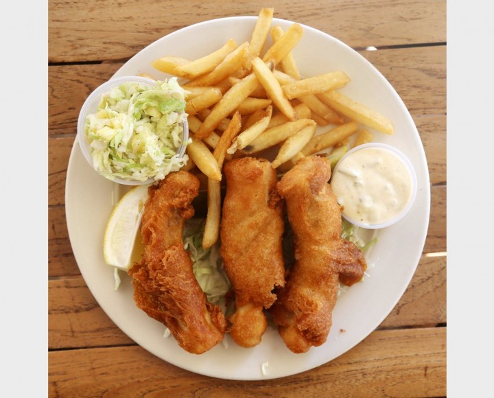 <h6 class='prettyPhoto-title'>Fish and Chips with Coleslaw, French Fries and Lemon</h6>
