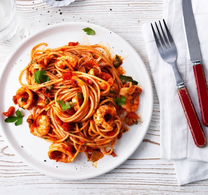 <h6 class='prettyPhoto-title'>Seafood Spaghetti Marinara</h6>
