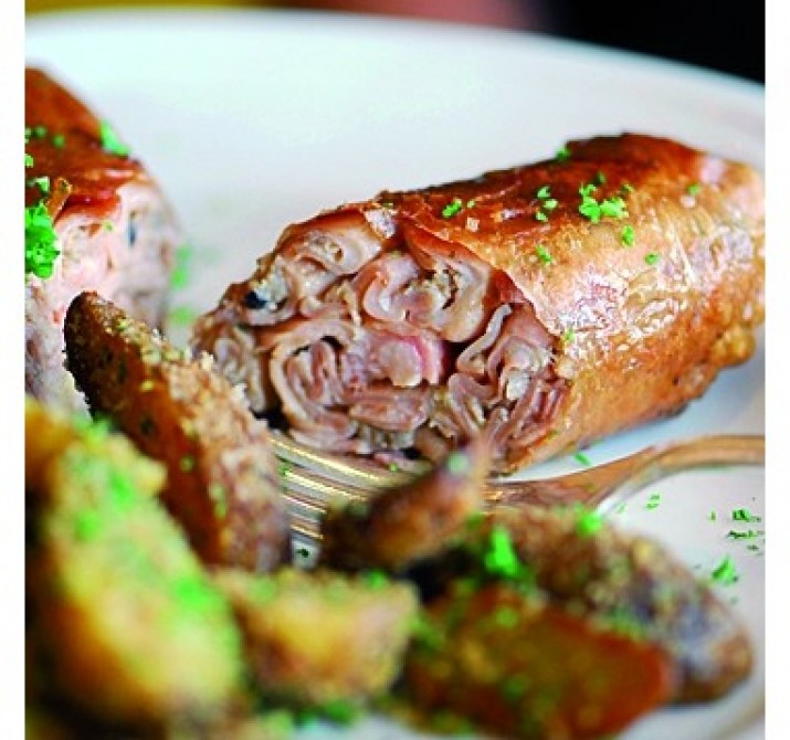 <h6 class='prettyPhoto-title'>Baked Troyes andouillette</h6>