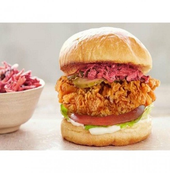 <h6 class='prettyPhoto-title'>Chicken Burger With Beetroot</h6>