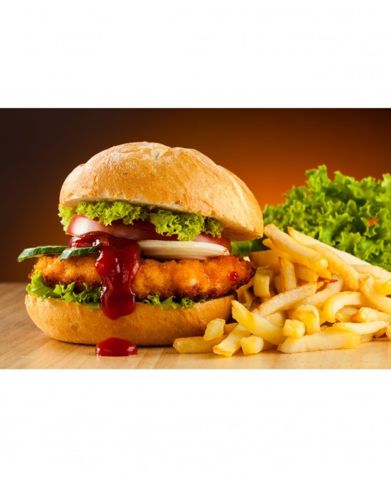 <h6 class='prettyPhoto-title'>Chicken burger with potatoes</h6>