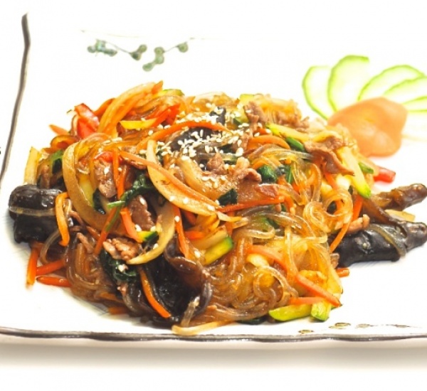 <h6 class='prettyPhoto-title'>8. Vermicelli sautéed with vegetables and beef</h6>