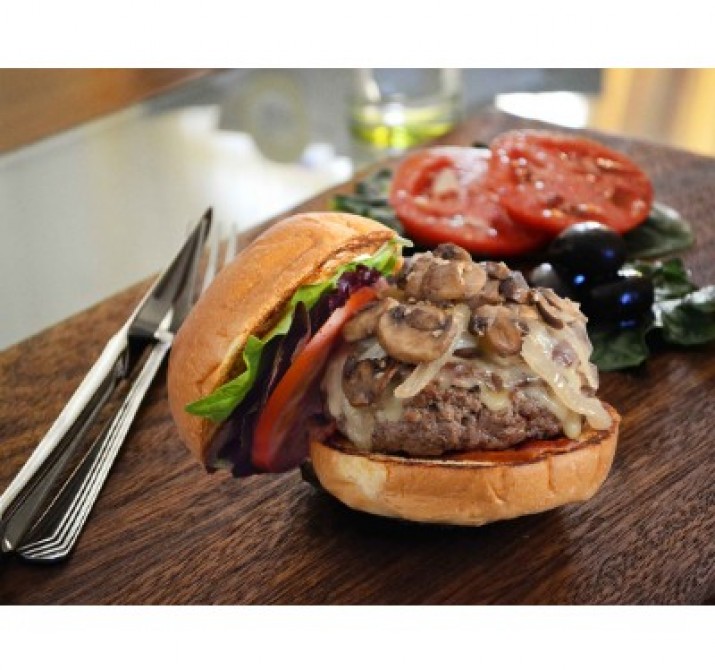 <h6 class='prettyPhoto-title'>Beef Mushroom Flow Burger</h6>