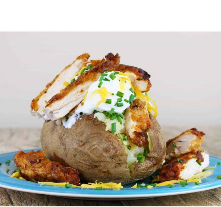 <h6 class='prettyPhoto-title'>Baked Potato Stuffed with Grilled Chicken</h6>